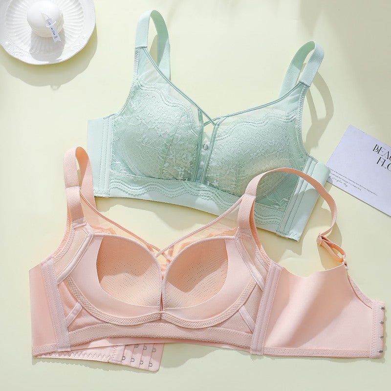 Paper Cup Hole Cup Big Breasts Slimming Underwear No Rims Push-Up Anti-Sagging Breast Reduction Comfortable Adjustable Bra - Image 5
